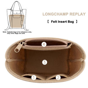 กระเป๋าแบ่งกระเป๋าสักหลาดเฟ็ลทสำหรับ Longchamp รีเพลย์กระเป๋ารองรับการจัดเก็บกระเป๋าถือใส่เครื่องสำอางค์กระเป๋าสอดเครื่องสำอางสำหรับท่องเที่ยวอเนกประสงค์