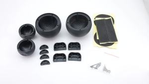 2Pc Car Mid-to-high-range Speakers Boxes Shell Bracket Audio Media Holder Tri Frequency Non-Molded A-pillar Horn Stand Cover