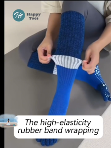 Happy Toes Ladies High-Top Five-Finger Yoga Socks