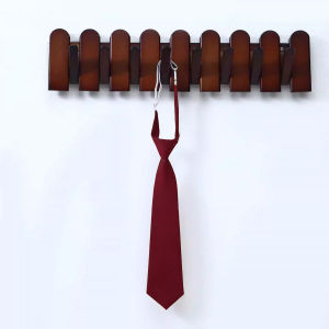 JIFANPAUL | Vintage Handcrafted Stripe Tie for Womens Uniform Accessory Red
