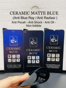 Anti Gores Ceramic Blue Anti Radiasi Anti pecah Tempered Glass XIAOMI REDMI 10C REDMI 12C