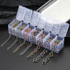 แหวนกระโดดแบบเปิดหลากสีทำจากสแตนเลสสตีลสำหรับอุปกรณ์ทำเครื่องประดับสร้อยคอแบบทำมือสร้อยข้อมือต่างหูอุปกรณ์เสริมข้อต่อ