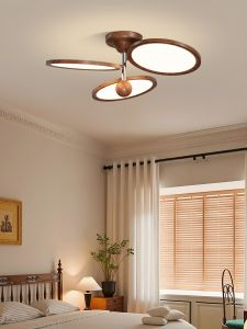 DGY | Retro Style Walnut Color Ceiling Light