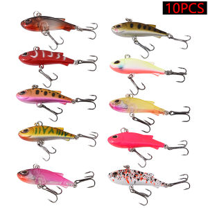 10PCS Ratlin Vibration Artificial Bait Wobbler For Fishing Swimbait Winter Mini Vib Sinking Ice Bass Crankbait Fishing Lures Set