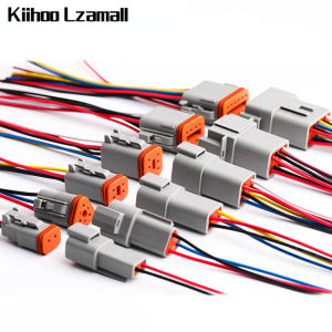 5 Bộ 2 3 4 6 8 12 Pin Deutsch DT Phích Cắm Điện Kín Ô Tô Đầu Nối Đực Cái Chống Nước Dây Nịt DT06-2S DT04-2P