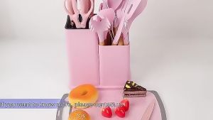 19PCS Kitchen Wares Utensils Cooking Knife Sets Silicone Kitchen Utensil Set Stainless Steel Kitchen Knife Set