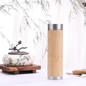 SWEET HOME LUCKYS 500ml Bamboo Thermos Bottle Stainless Steel Tumbler Vacuum Flasks Insulated Coffee Mug Tea Cup