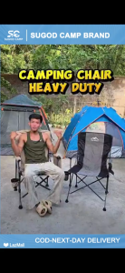 Camping Chair Heavy-Duty Folding Chair Adult Foldable Beach Chair with Side Pockets and Cup Holders