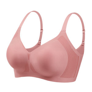 Miiow | Wireless Soft Support Backless Seamless Bra For Women Gathered Anti-Sagging Side Breast Reduction Full Cup V-Neck Underwear