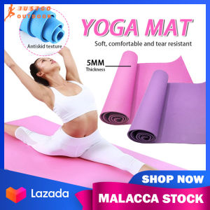 5mm Yoga Mats Thick Soft Non-Slip EVA 183*61cm Ultralight With Carry Strap Indoors Fitness Sports Exercises Foldable Gym Pilates Pads | JUSTGOOUTDOOR