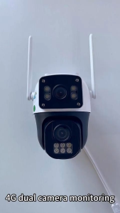 V380 Pro Dual Lens 8MP Outdoor CCTV Camera No Need Wifi Waterproof Wireless Two-Way Audio Night Vision 4G Camera