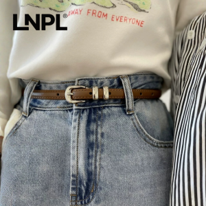Decorative Leather Belt with Pin Buckle