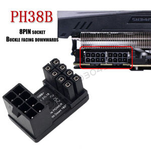 Graphics Card Power Supply Adapter Elbow 180° GPU PSU Steering Connector PCI-E 6Pin 8Pin Rotating Wiring Artifact Solution