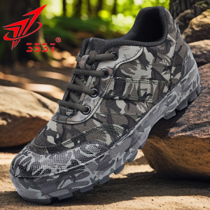 Authentic 3537 Outdoor Work Safety Shoes Anti-Slip Climbing Shoes Wear-Resistant Camouflage Liberation Shoes Rubber Outsole
