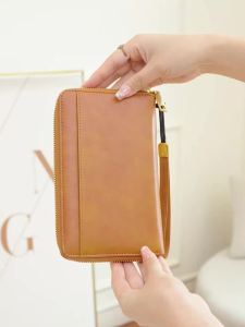 Kẹp Hộ Chiếu Đa Năng RFID Bằng Da PU Bao Đựng Hộ Chiếu Có Ngăn Phía Trước Phụ Kiện Du Lịch Thời Trang