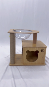 Trụ cào móng nhà cây cho mèo PETDECOR CT018 – Cat tree gỗ nhỏ gọn – Phù hợp căn hộ