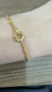 Poh Heng Jewellery 22K Bloom Link Bracelet in Yellow Gold [Price By Weight]