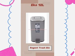 Eko 12L Regent Trash Bin Grey: Tempat Sampah Dengan Pedal & Inner Bucket