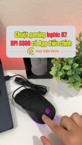 Chuột Inphic B2 Gaming có dây 8800 DPI USB - Chuột máy tính chơi game Inphic công thái học không tiếng ồn Silent Click