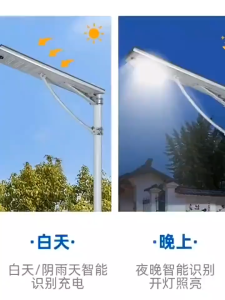 S1500/500W Solar Street Light IP65White LED Lamp Sensor Battery Plaza Waterproof Outdoor Save Light