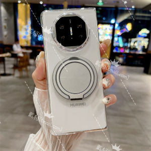 Ultra-Thin Full Transparent Magnetic Absorption Stand Huawei MateX5 Phone Case Foldable Screen Anti-Fall Shell Protective Cover