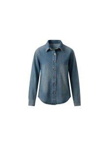 THROUS | Áo Khoác Jeans Nữ Phong Cách Retro Mài Cũ Slim Fit