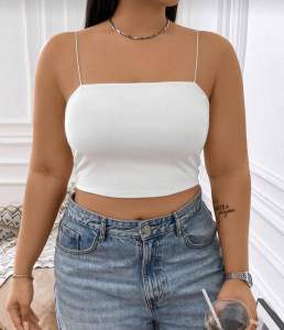 Plus Size Strappy Top Top Plus Size Summer Top Plus Size Spaghetty Top Plus Size - STRAPPY TOP