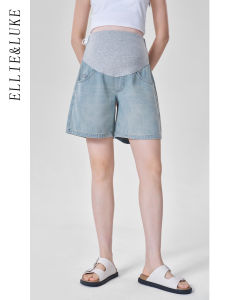 กางเกงขาสั้นยีนส์สำหรับคุณแม่ Ellieluke ฤดูร้อน 2025 ใหม่ กางเกงขายาวเอวสูงสำหรับฤดูร้อน กางเกงขาสั้นสำหรับใส่กลางแจ้ง กางเกงขายาวเอวสูง