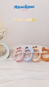 Momi Homi Teether Grab 02 Pita Silicone Baby Elephant Silikon Empeng Gigitan Bayi Bentuk Gelang Premium case BPA FREE