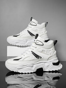 Mens Casual Sport Shoes Thick Bottom Heightening Dad Shoes 12cm Invisible Heightening Winter Warm Leisure Running Shoes