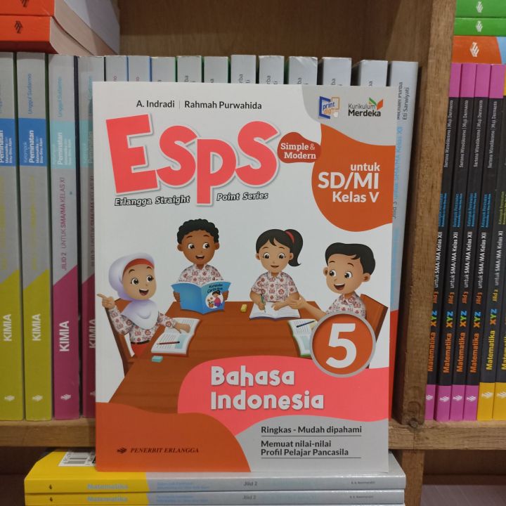 Buku Esps Bahasa Indonesia Kelas 5 SD Kurikulum Merdeka Erlangga ...