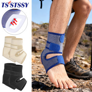 1/2Pcs Ankle Brace with Silicone Heel Pad Foot Compression Sleeves Women Men Sports Heel Protector Wrap for Tendonitis Sprain