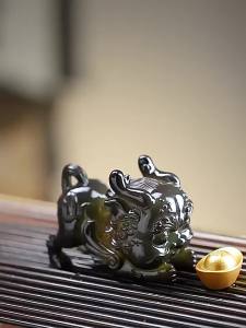 Tượng Thú Trà Pixiu Đổi Màu Kẹp Viên Bạc