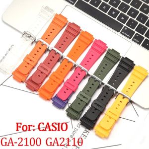 Rubber Strap Suitable For Casio G-SHOCK GA2100 GA-2110 GA-2100 GA2110 Mens and womens Sports Waterproof Strap Watch Accessories Replacement Wristband