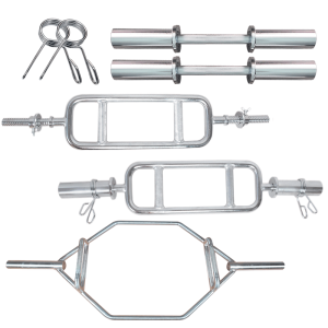 Electroplating Hexagonal Barbell Hard-Pull Target Word Rod Large Ring Olympic Pole Dumbbell Fitness Shrug Lifting Small Hole Squat Edge Shape