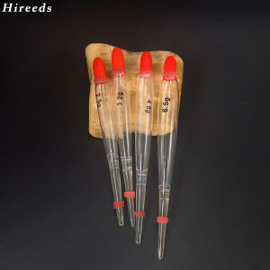 5 PCS Hireeds Fly Fishing Floats High-Index Plastic Vertical Bobbers for Salmon & Trout | Transparent with Orange Accents | Dura