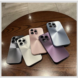 แสงรุ่งอรุณสุดหรูเคสโทรศัพท์กันกระแทกสีด้านสำหรับ iPhone 16 15 14 13 12 11 Pro Max 14 15 16 Plus ลวดลายซีดีฝาหลังอ่อนนุ่มแข็งขอบซิลิโคนเคสป้องกัน