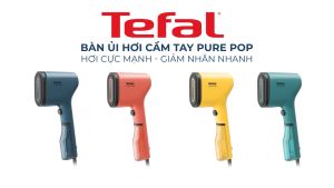 [DEAL RẺ CHẠM SÀN MUA LÀ CÓ QUÀ][SỐ LƯỢNG CÓ HẠN] Bàn ủi hơi nước cầm tay Pure Pop Tefal DT2020E1 màu xanh Mallard
