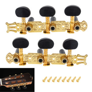 1 Pair 3L 3R Gold Plated Classical Guitar Tuning Pegs Machine Heads Tuning Keys