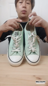Converse 90s เขียวพาสเทล เบอร์ 40 รองเท้าผ้าใบมือสอง ของแท้เท่านั้น