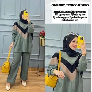 ONE SET JENNY/ REKOMENDASI SETCEL WANITA MUAT STANDAR-JUMBO BISA COD.BAYAR