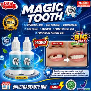 <TERLARIS> PENUMBUH GIGI DALAM 5 HARI LANGSUNG TUMBUH AMPUHCEPAT DAN PERMANEN {MAGICTOOTH} Penumbuh Gigi terbaik / Gigi ompong / Patah / Keropos / Penghilang karang Gigi / BPOMHALAL[COD/BAYAR DITEMPAT]