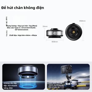 Ulanzi | Giá Đỡ Hút Chân Không Điện Tử SK23 Cho DJI Pocket 3/Action 5 Pro/Gopro & Điện Thoại