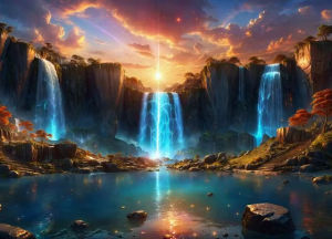 500/1000/1200/2000PCS Jigsaw Puzzle Bonsai Tree With Flowing Waterfall For Adults Perfect Gift For Art Lovers