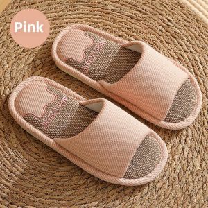 Cotton Linen Slippers 2025 Summer Ladies Linen Indoor Home Use Four Seasons Spring Autumn Couples Cute Mens Furniture