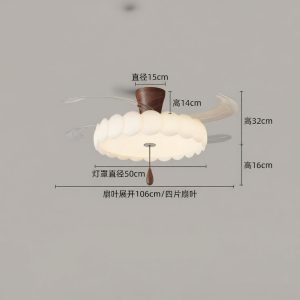 FANZHEN | Đèn Quạt Trần Đảo Chiều Tiết Kiệm Năng Lượng Chăm Sóc Mắt