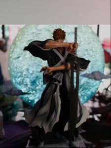 Bandai | Ichigo Kurosaki Peripheral Figurine Model Table Decoration Birthday Gift Trendy Toy Scene Decoration Car Decoration