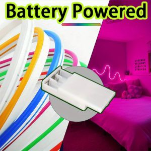 Flexible Neon Light with Battery Box LED Strip Light 1m/2m/3m/4m/5m Party Lightsfor Christmas DIY Home Halloween