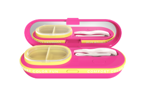 UYAAI Contact Lenses Care Kit Portable Contact Lens Case with Foldable Tweezers Suction Stick&Inserter Wearing Tool for Travel
