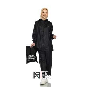 RAINCOAT JAS HUJAN TEBAL KUAT LENTUR SETELAN DEWASA PRIA WANITA BAHAN PVC KARET LENTUR ANTI ROBEK ANTI REMBES DAN BOCOR WATEPROOF BY ELOK / AKULA / AXIO MURAH